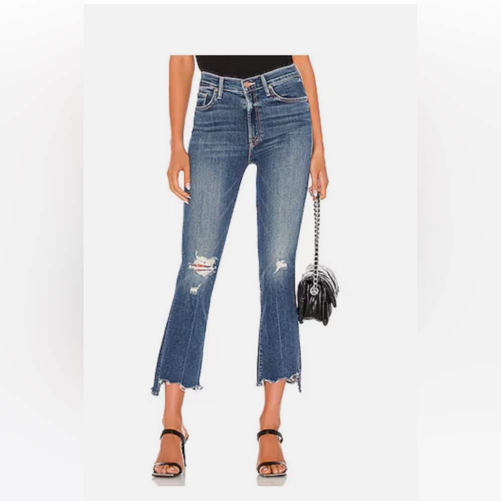 MOTHER Blue Insider Crop Jeans